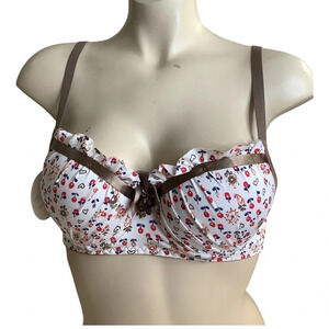 Massam Size Medium Floral Padded Underwire Bra. Made in Brazil. New with Tags